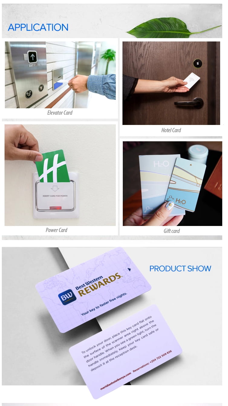 RFID room key cards