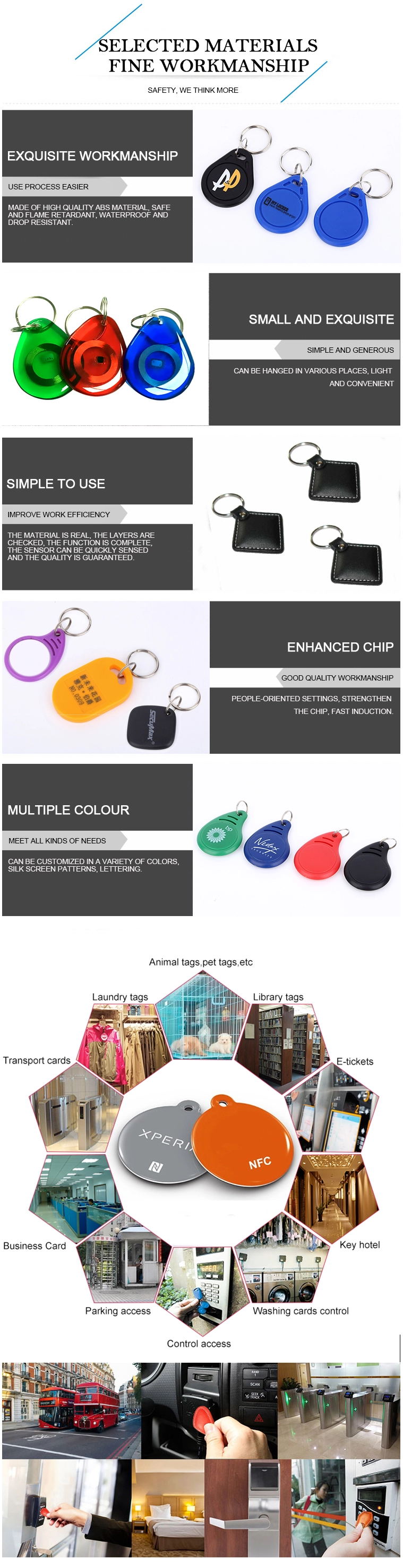 key fob rfid tag 125khz