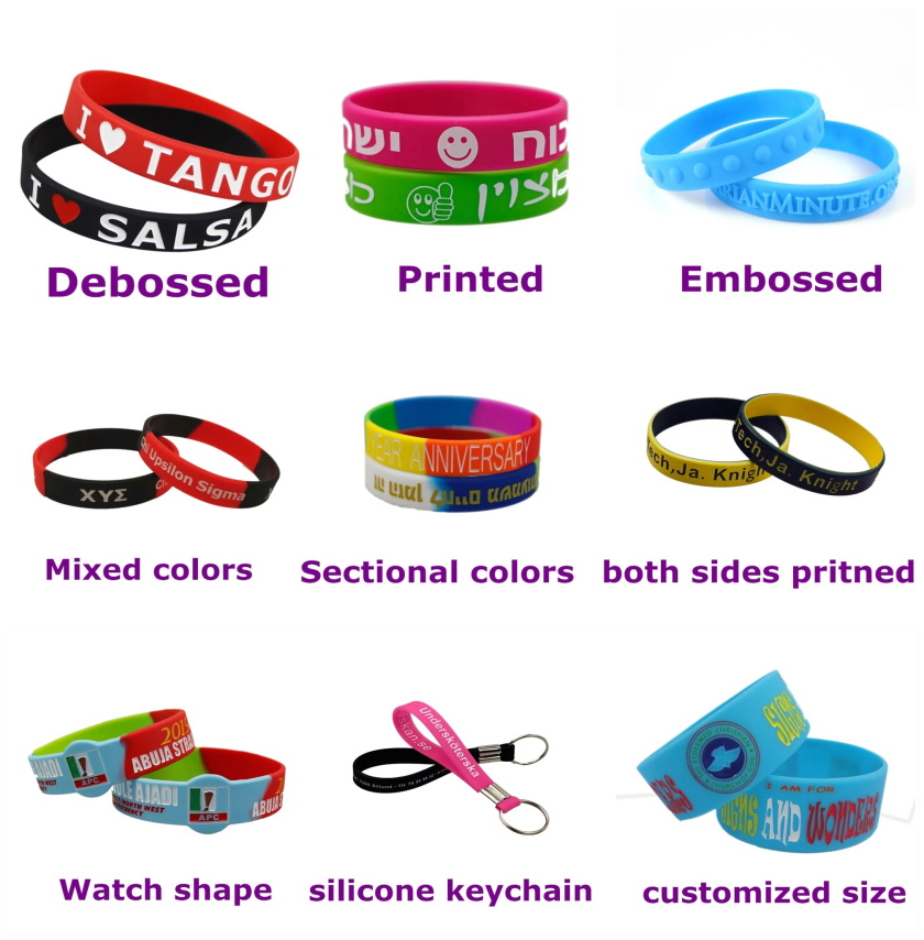 black silicone bracelet