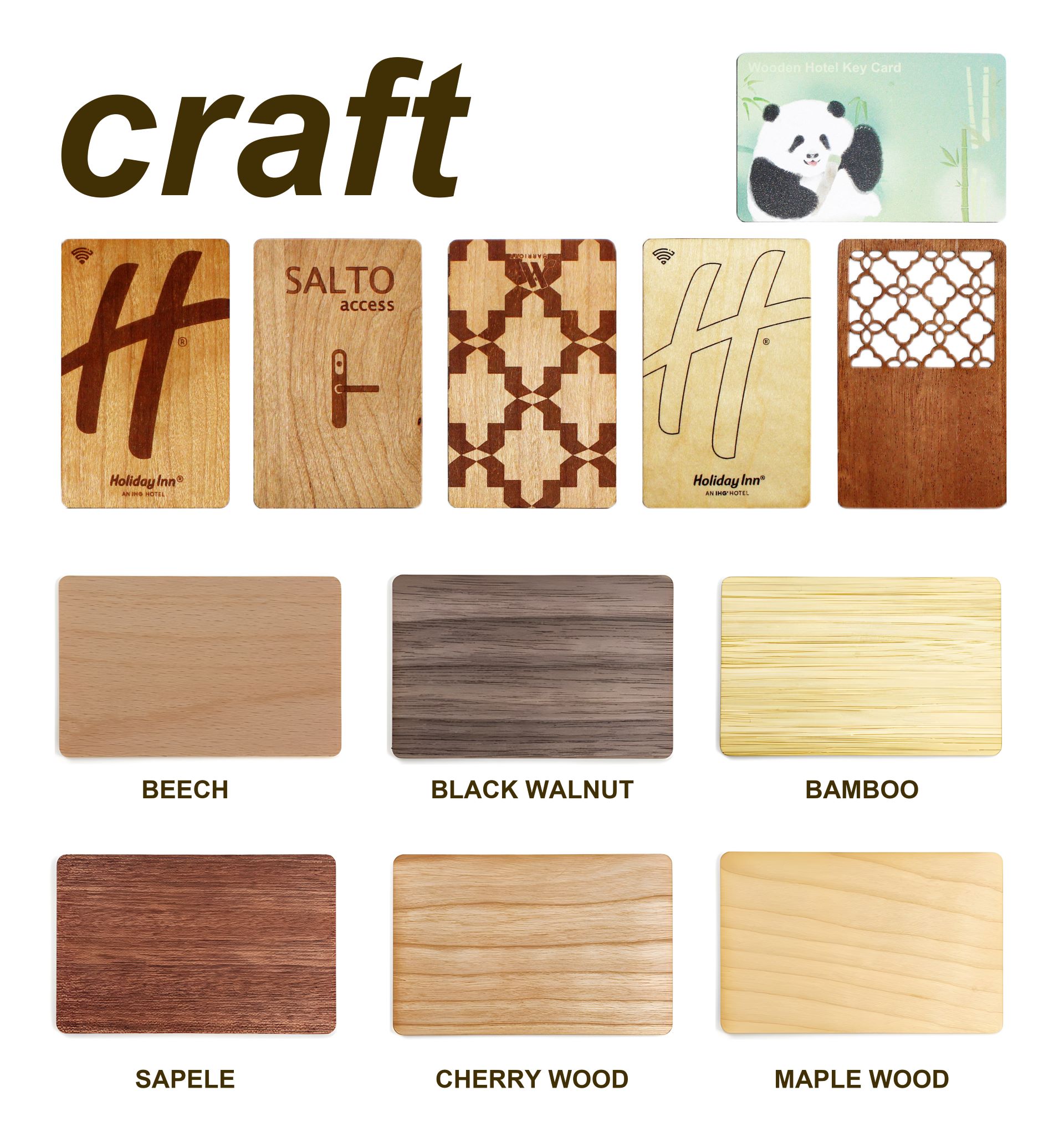 RFID Wooden Key card